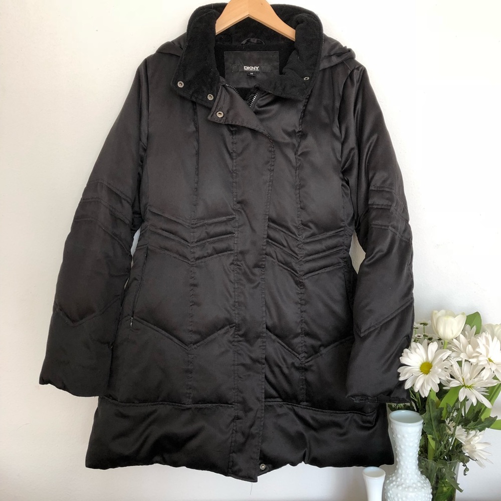 DKNY mid-long down coat